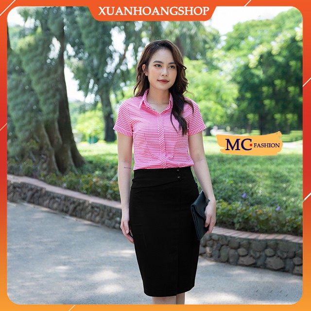Chân Váy Bút Chì Nữ Công Sở, Lưng Cạp Cao, Dài Qua Gối, Màu Đen – Xanh Tím Than, Đẹp, Mc Fashion Cv0461 | BigBuy360 - bigbuy360.vn