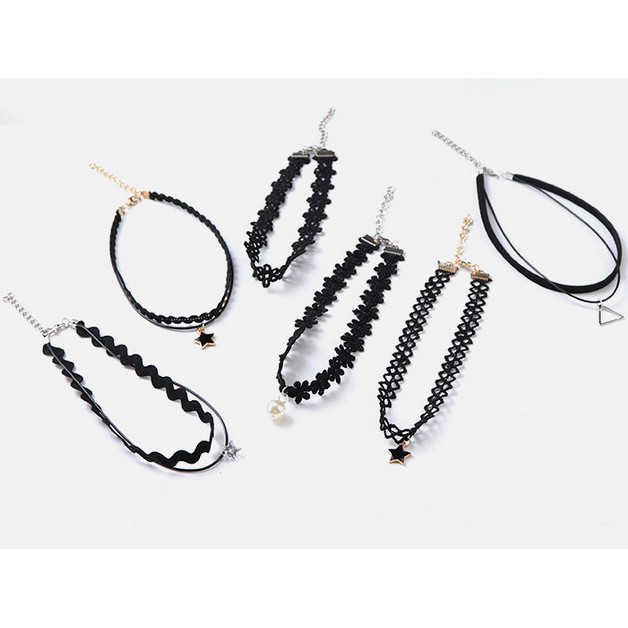 Bộ 4 vòng cổ Choker cho bé gái