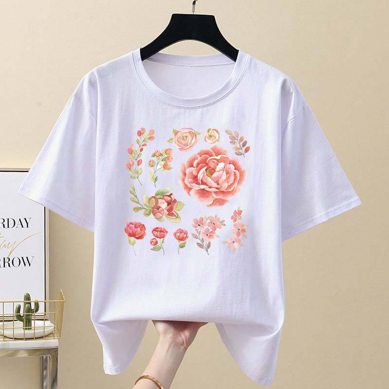 Miếng Dán Trang Trí Áo Thun In Hình Hoa Trái Tim Thời Trang Mới 2020