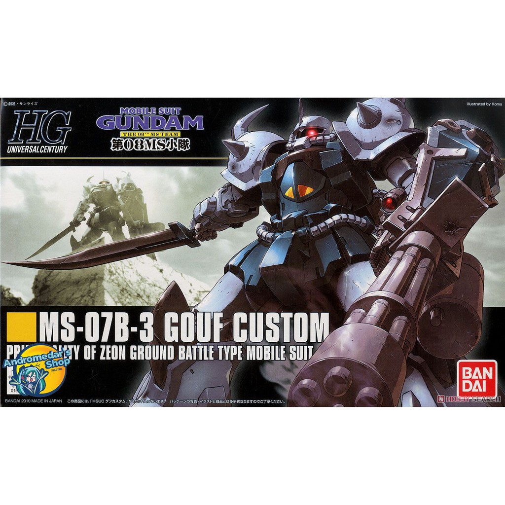 [Bandai] Mô hình lắp ráp MS-07B-3 Gouf Custom (HGUC) (Gundam Model Kits)