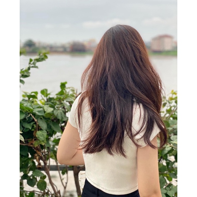 Áo croptop ôm body tay ngắn RUCHAN kiểu áo thun nữ co giãn cổ tròn có nút nhiều màu thời trang