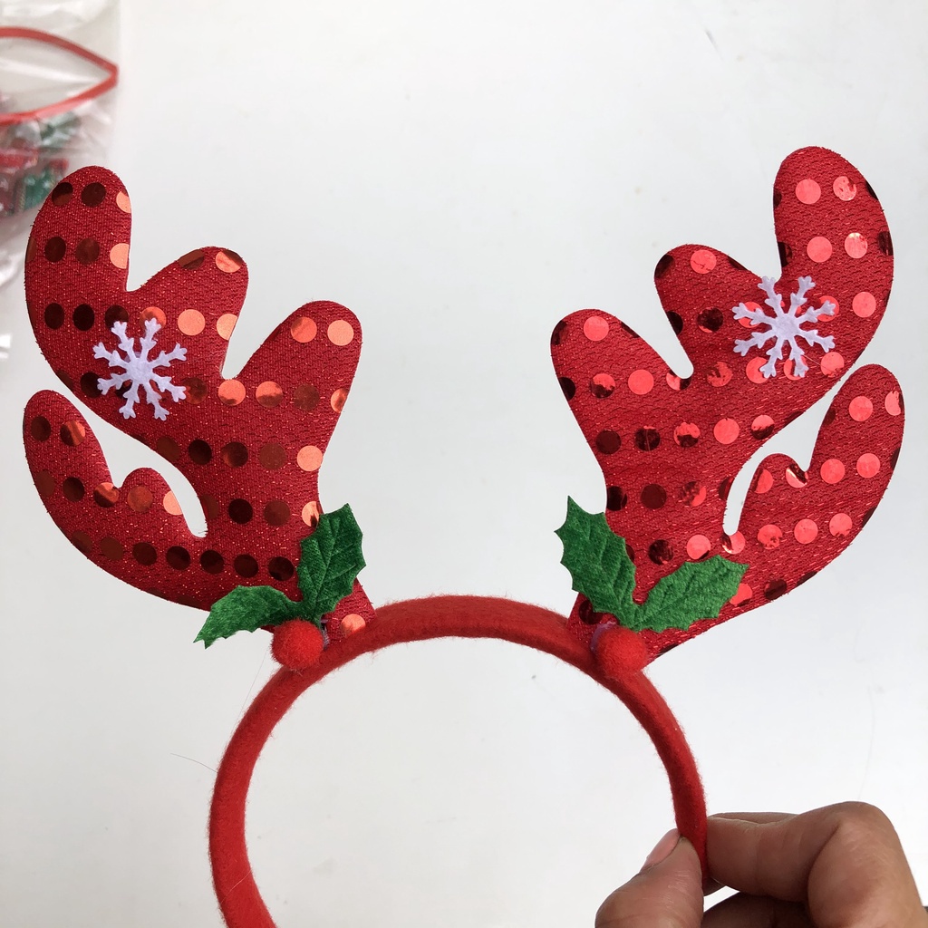 Bờm sừng tuần lộc Giáng sinh Noel cho trẻ em và người lớn