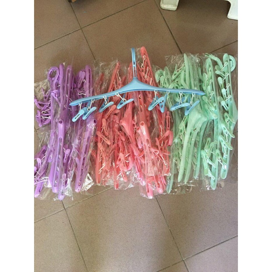 Móc phơi quần áo 8 kẹp xuất Nhật .