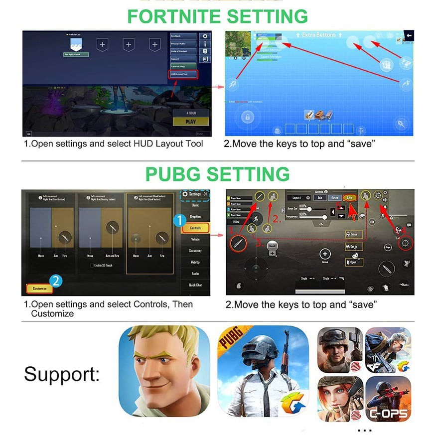 Bảng điều khiển chơi game cầm tay 6 ngón Ak66 chất liệu kim loại cho iOS / Android