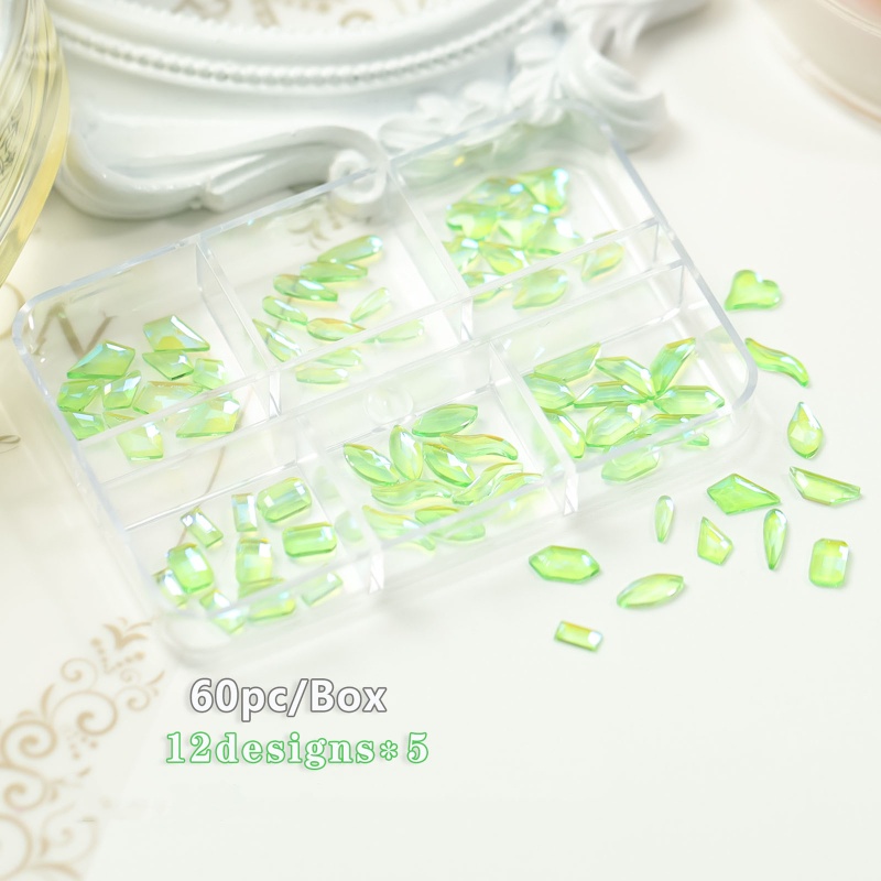 Set Đá Quý Nhân Tạo Nhiều Hình Dạng Dùng Trang Trí Móng Tay Nghệ Thuật