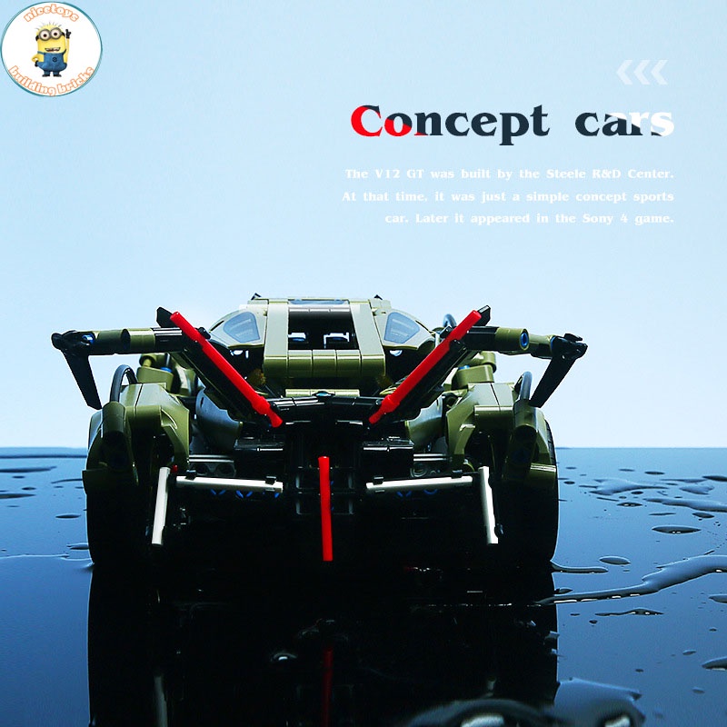Đồ Chơi Lắp Ráp Xếp Hình Mô Hình Siêu Xe Lamboghini V12 Vision GranTurismo Điều Khiển Từ Xa RC No.8553 Với 1000+ PCS