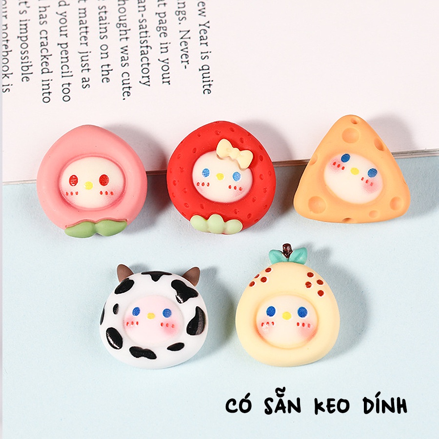 Sticker 3D Hình Con Vật, Hoa Quả Dễ Thương Kèm Keo Dán Siêu Chắc Trang Trí Cốc, Sổ Tay PK050