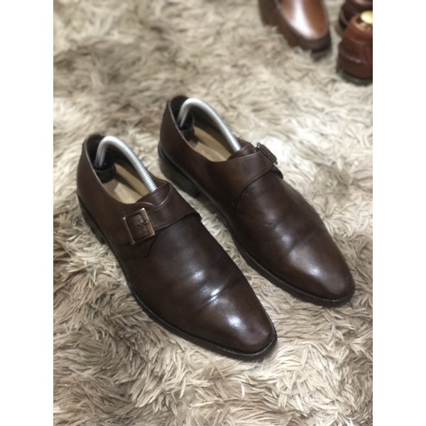 [TonaShoe] [Giày 2hand] [Size 42] Giày Tây Lười Single Monstrap Màu Nâu Mũi Nhọn