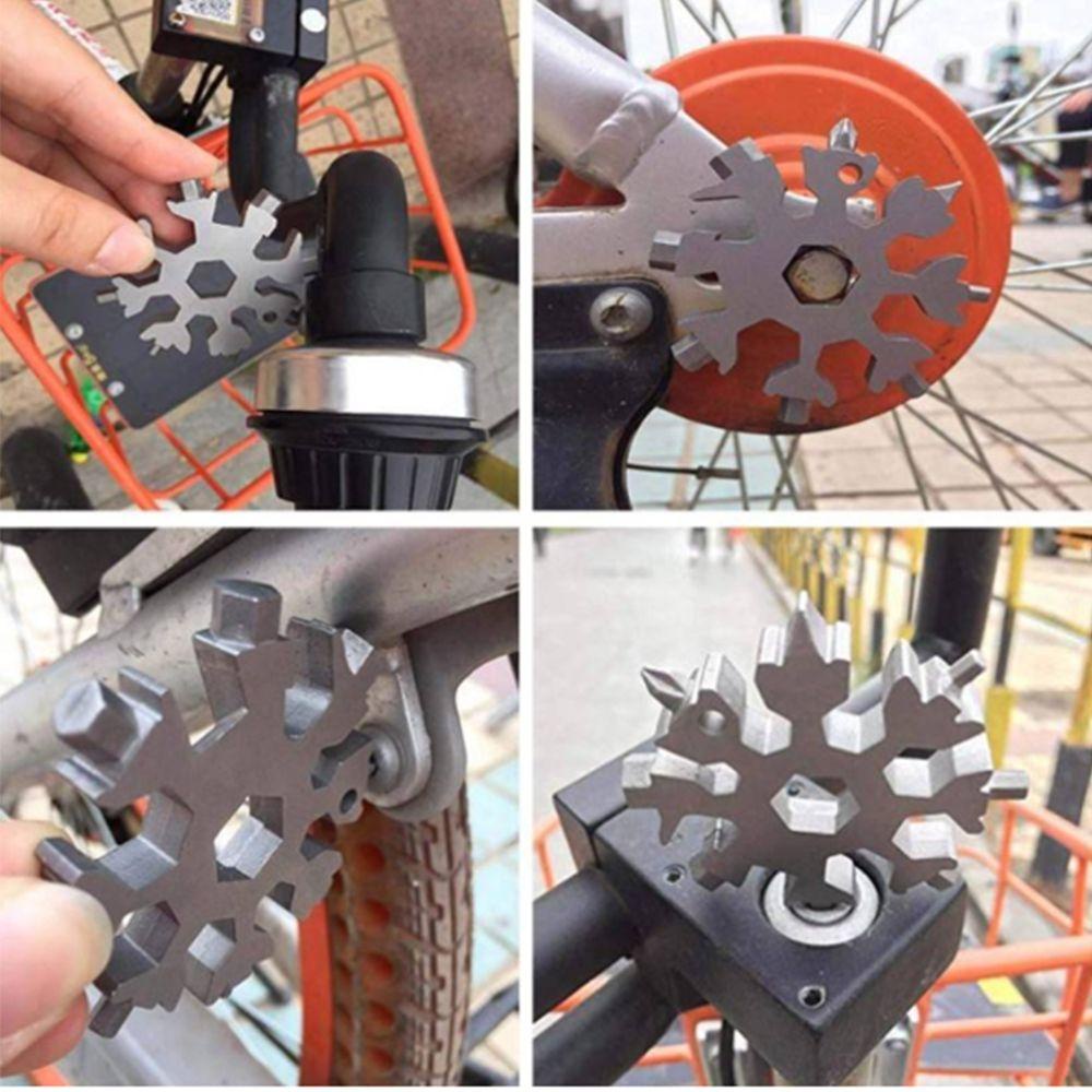 Cờ Lê Cắm Trại Đa Năng 18 Trong 1 Hình Bông Tuyết Thẻ