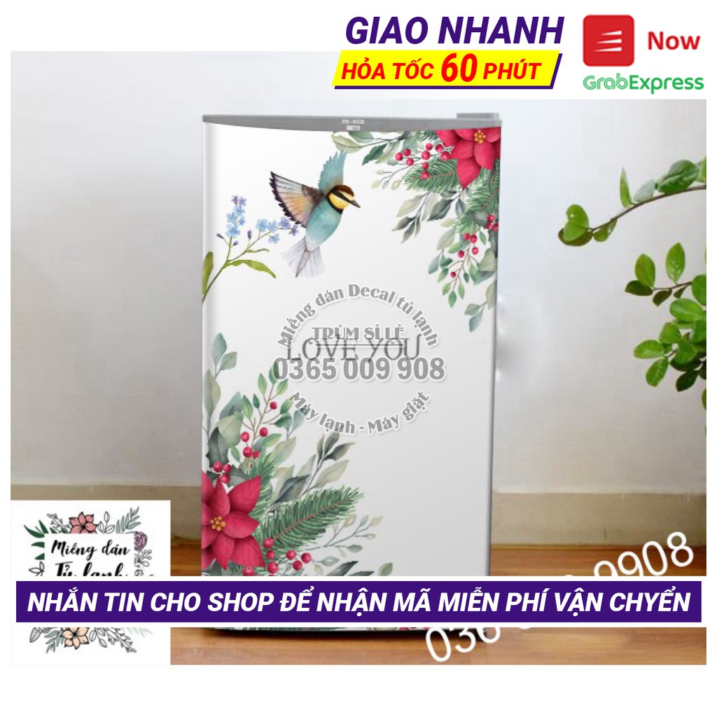 Miếng dán tủ lạnh mini Hoa Trạng Nguyên (Chất liệu cao cấp siêu bền)