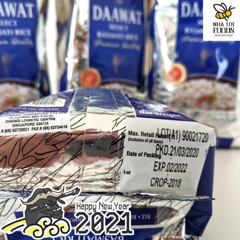 Gạo Ấn Độ Basmati Daawat 1kg - Basmati Daawat Rice India 1kg