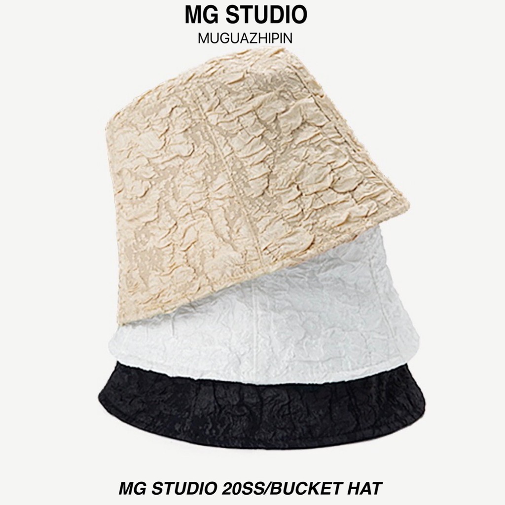 Mũvành MG STUDIO chất vải sọc nhăn thời trang độc đáo