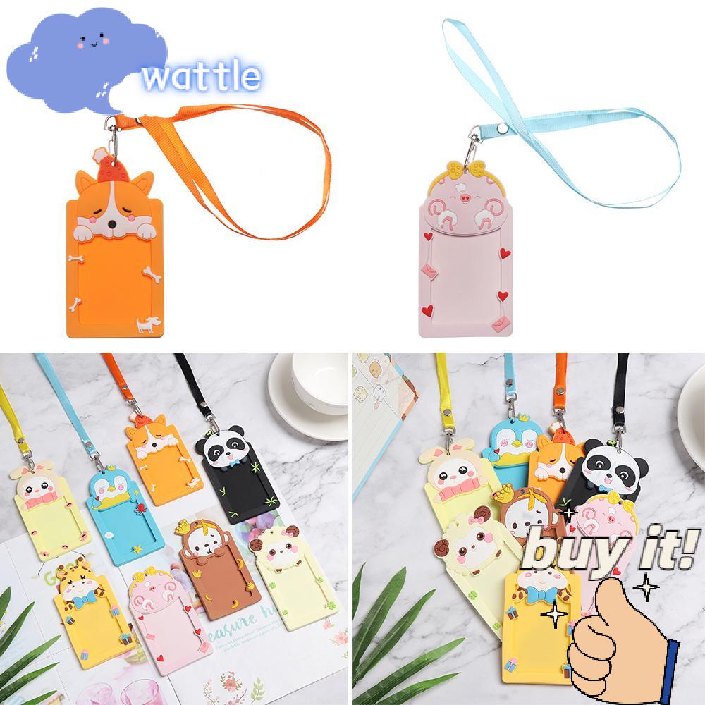 1 Bao Đựng Thẻ Bằng Silicon Hình Động Vật Dễ Thương