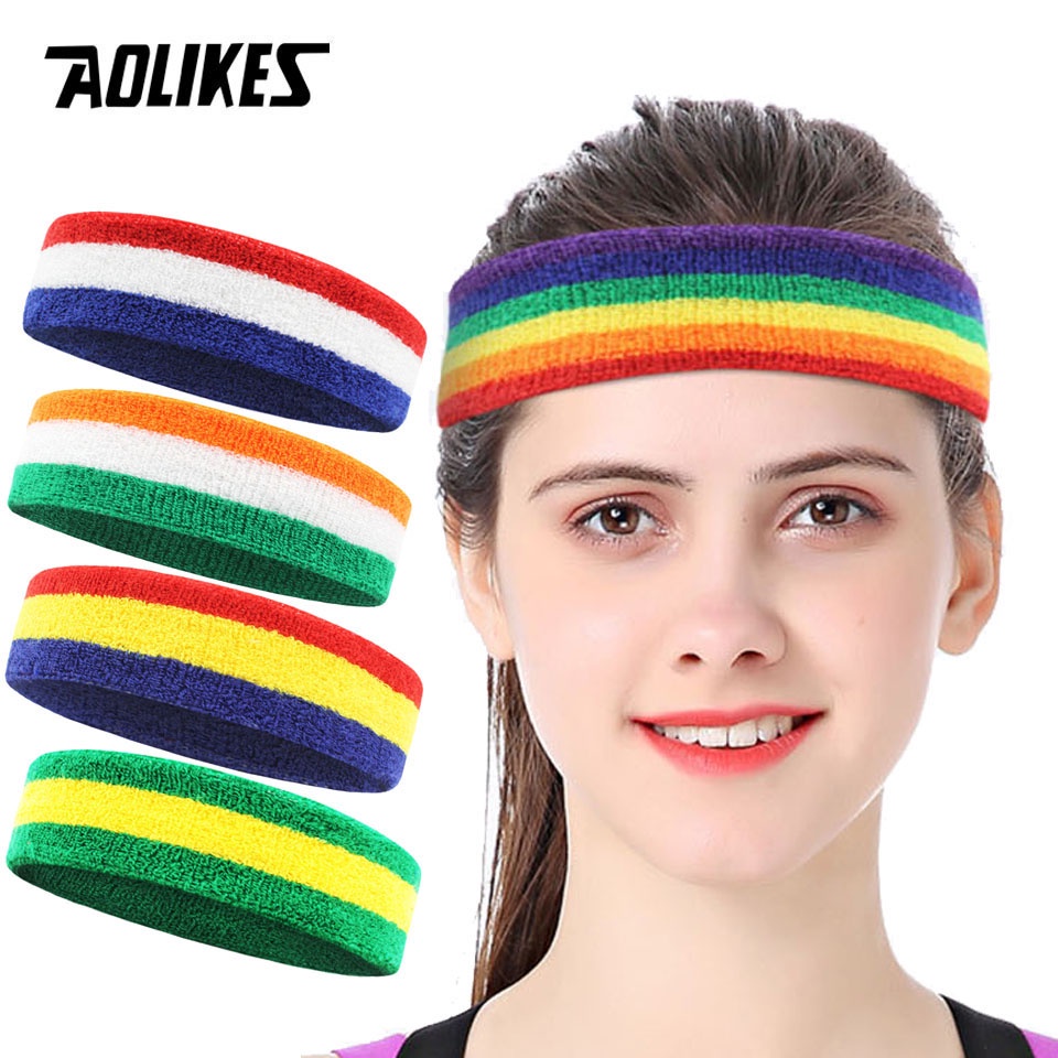 Aolikes Băng Đô Thể Thao Vải Cotton Thấm Hút Mồ Hôi Cho Nam Nữ