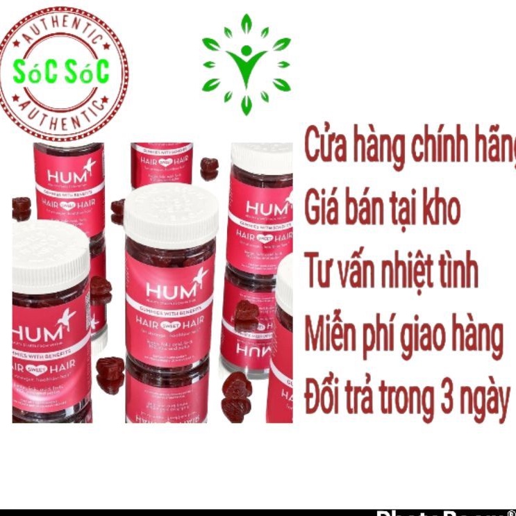 Kẹo dẽo mọc tóc , khoẻ móng chứa Biotin Hum Hair Sweet Hair Gummies ( 60 viên )