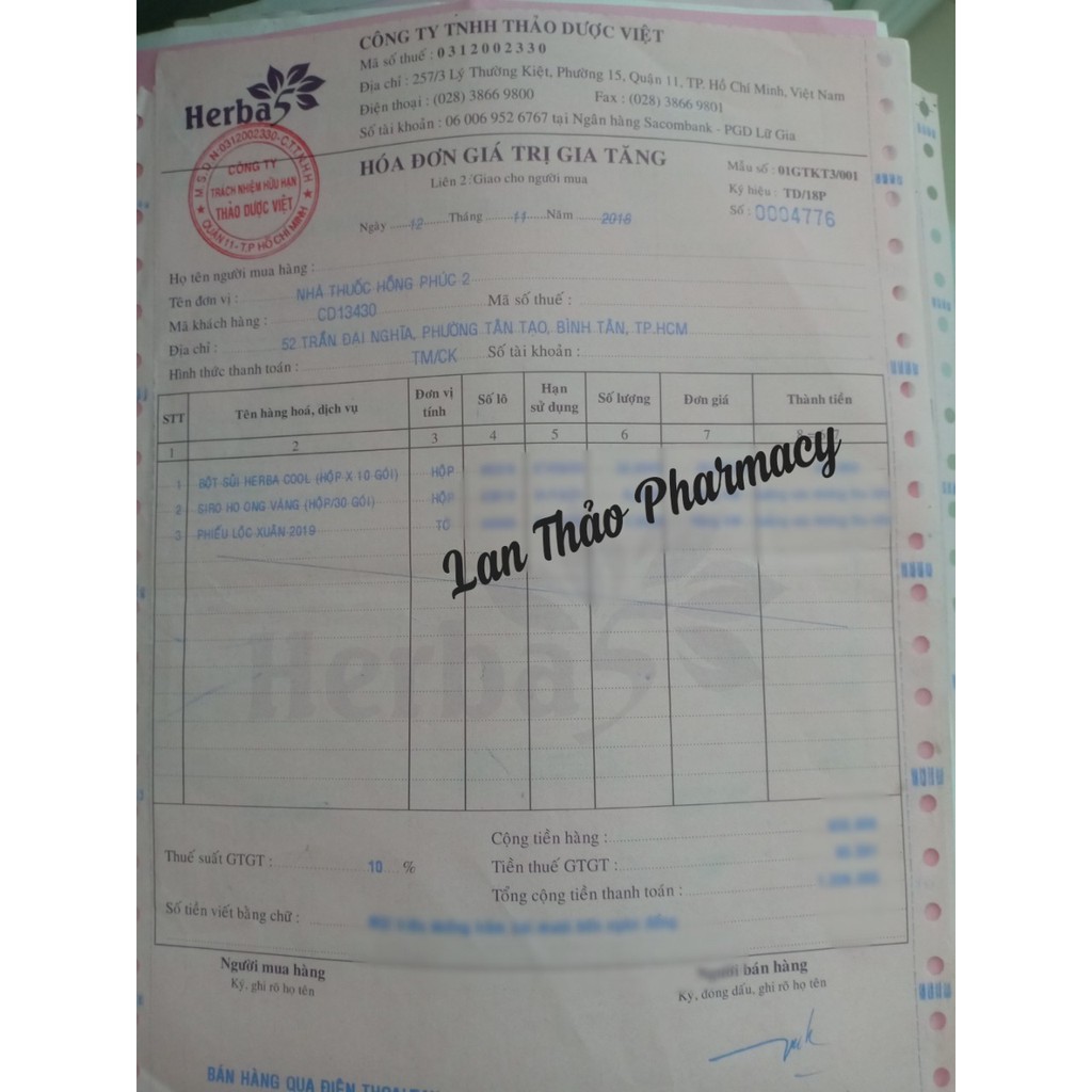 Bột sủi thanh nhiệt Herba Cool hộp 5 gói giá tốt
