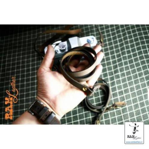 (DA BÒ CAO CẤP) Dây Máy Ảnh Máy Film RAM A2 NÂU ĐẤT-CHÍNH HÃNG RAM LEATHER