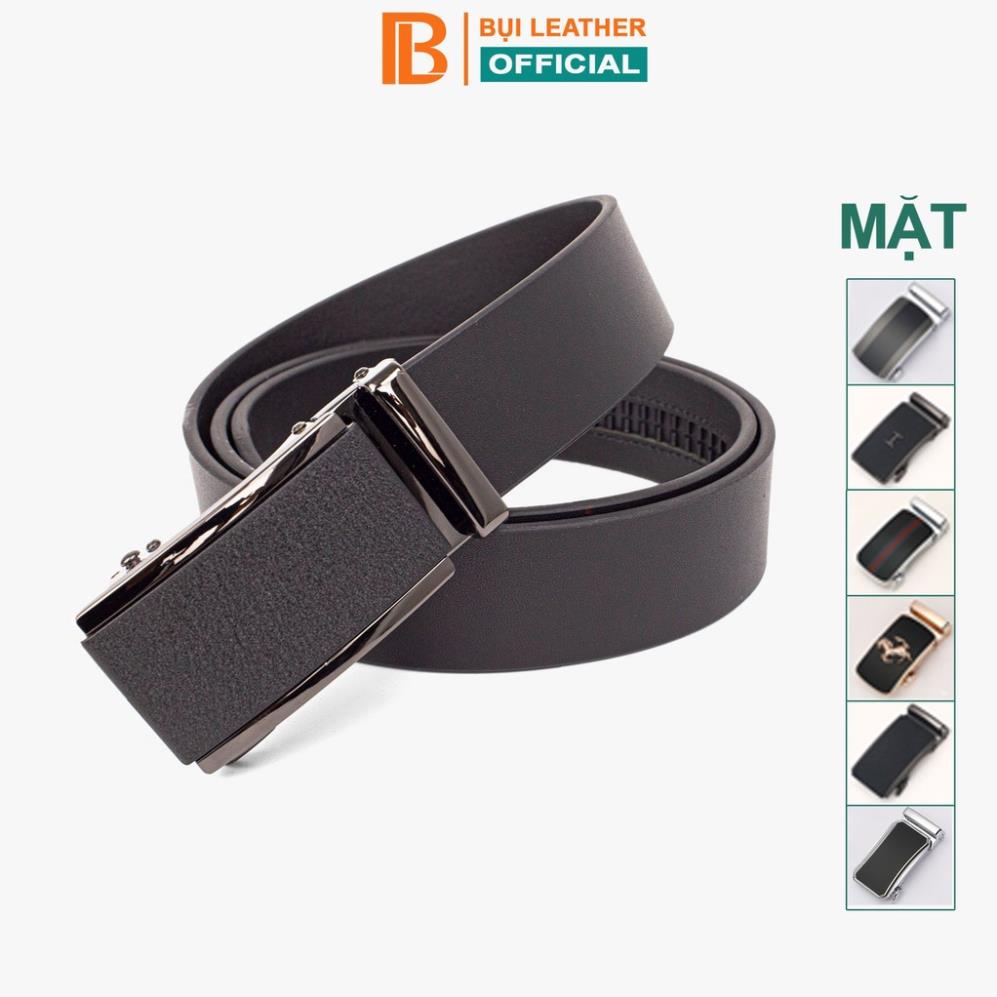 Thắt lưng nam da bò nguyên tấm L110 màu đen khoá tự động nhiều mặt lựa chọn Bụi leather bảo hành 12 tháng 😍