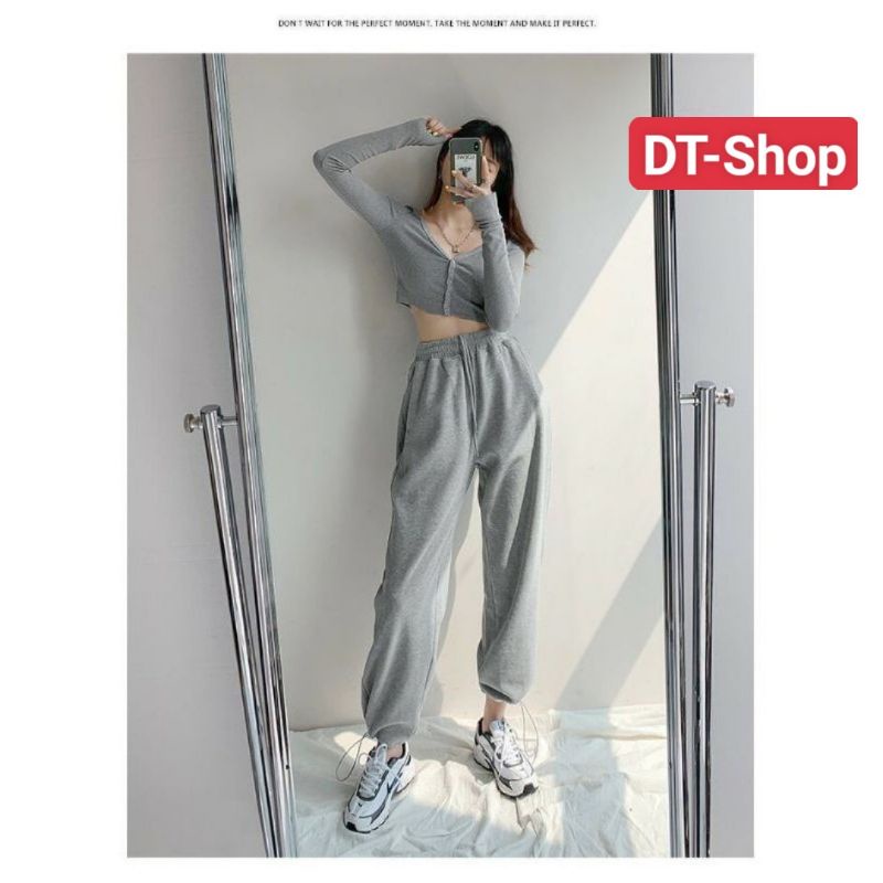 Quần cull nỉ mặc 2 kiểu bo chân dây rút siêu hot, quần ống xuông, quần ống rộng nam nữ Unisex P3