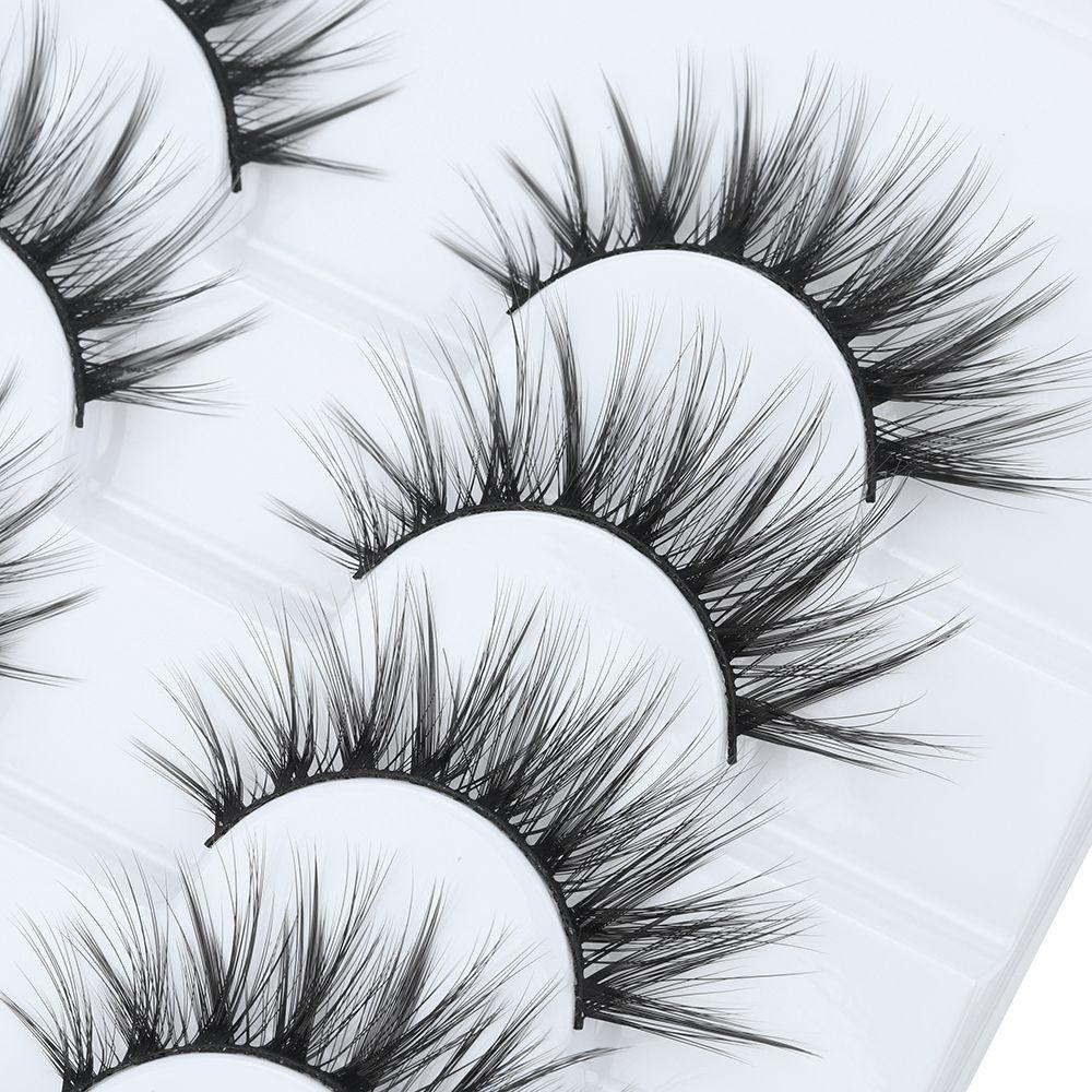 Set 8 Cặp Lông Mi Giả 5D Nhiều Lớp Tạo Hiệu Ứng Trang Điểm Tự Nhiên MIH SKONHED