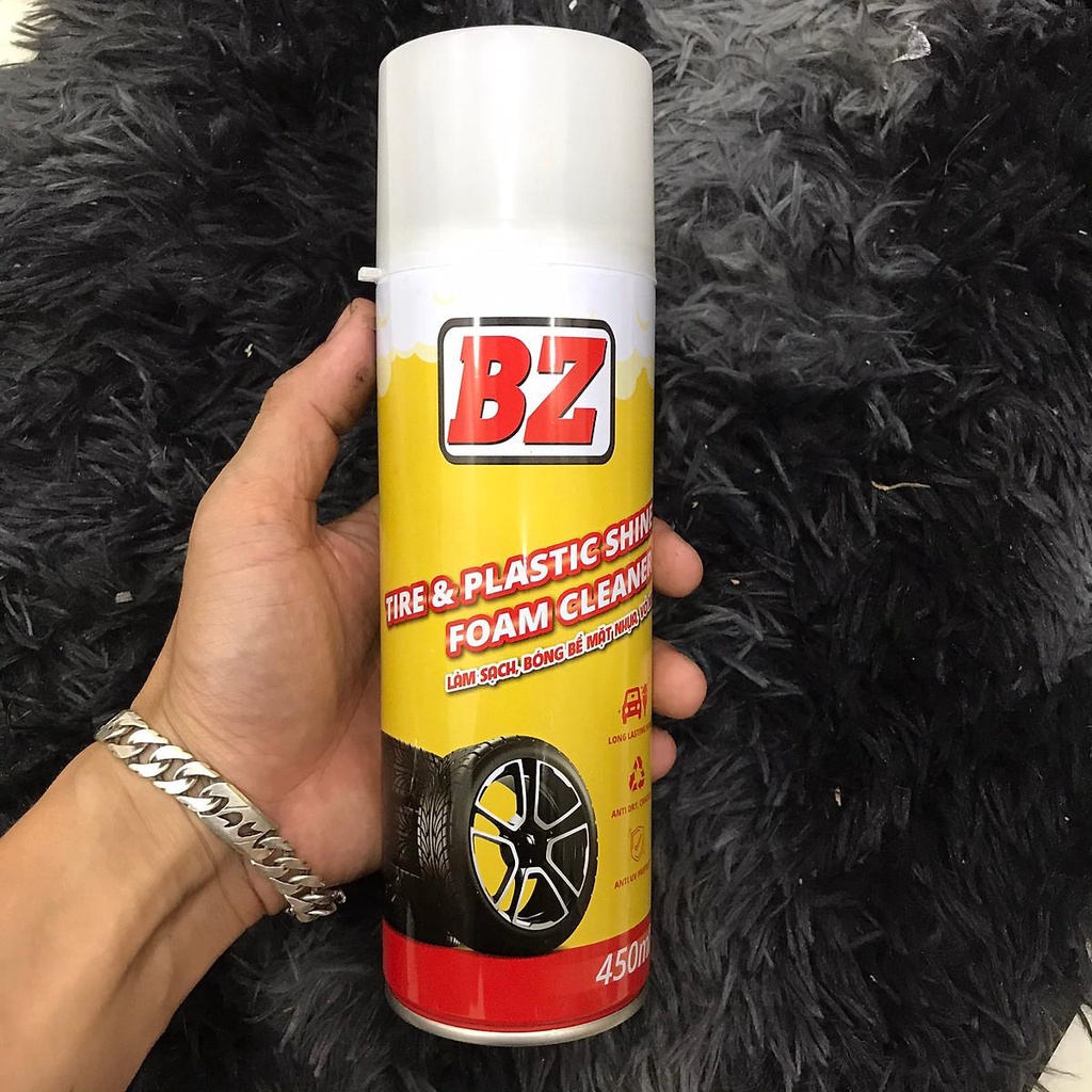 Combo 4 chai BZ dưỡng sên, rửa sên, dưỡng nhựa và xà phòng rửa xe vệ sinh xe