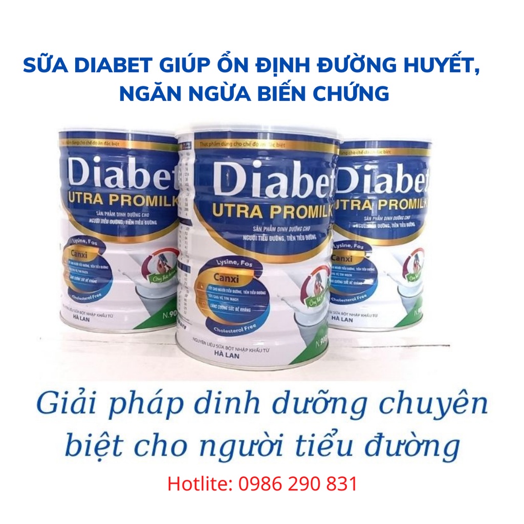 3 lon Sữa dành cho người Tiểu Đường DIABET bổ sung dinh dưỡng giúp ổn định đường huyết, ngăn ngừa biến chứng. lon 900g