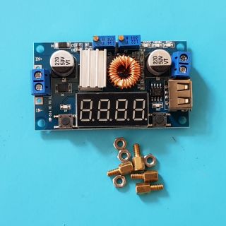 Mạch hạ áp 5A XL4015 có điều chỉnh dòng và led hiển thị