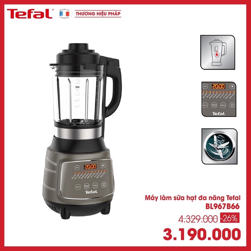 MÁY LÀM SỮA HẠT TEFAL BL967B66 CHÍNH HÃNG BẢO HÀNH 2 năm