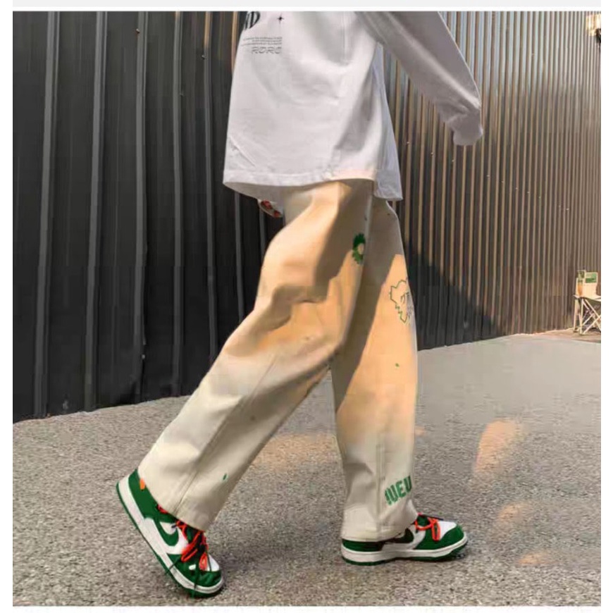 Quần ống rộng nam nữ ,quần jogger thiết kế ỐNG RỘNG SUÔNG Họa Tiết Hoạt Hình GoPi thể thao M00