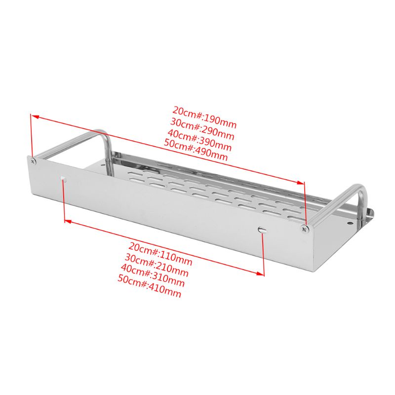 Giá Để Đồ Một Tầng Bằng Thép Không Gỉ Gắn Tường Nhà Bếp / Phòng Tắm