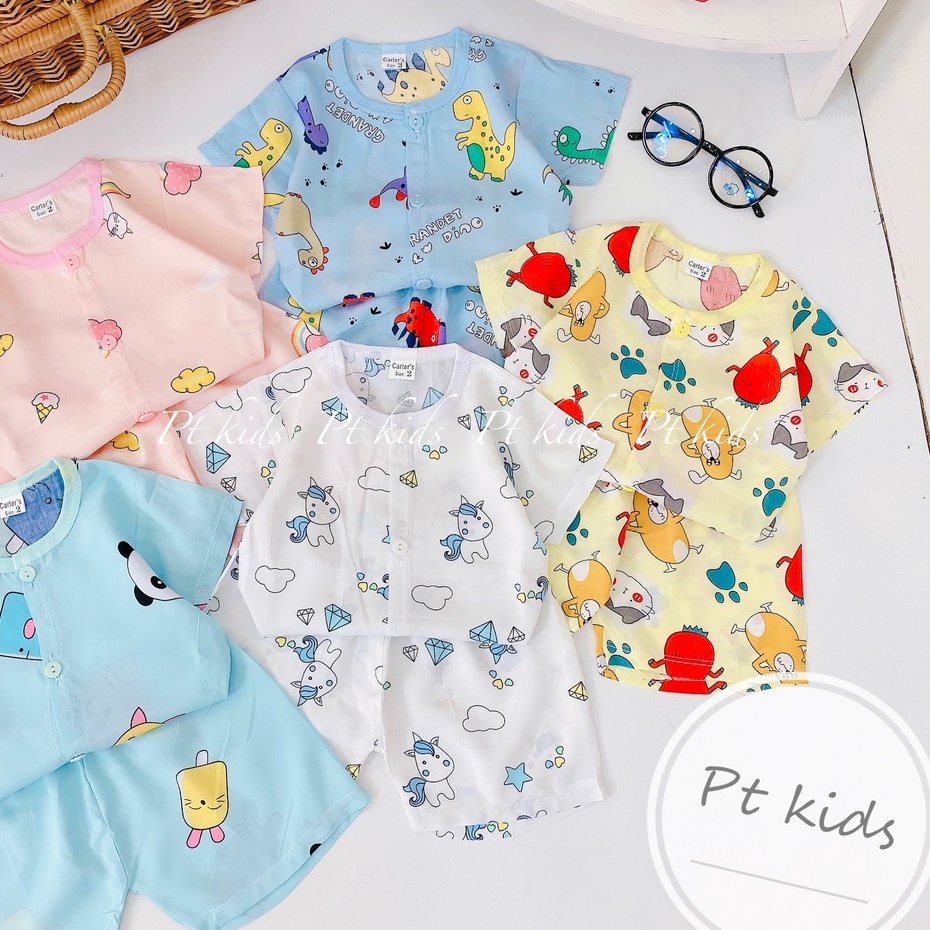 SET 5 BỘ CỘC LANH LỤA CHO BÉ GÁI 3 ĐẾN 9KG