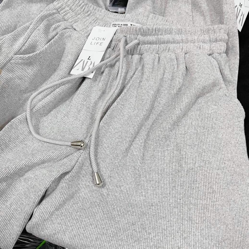 Quần nỉ nữ ống rộng bo gấu chất vải da cá dày dây rút cạp thun chun Quần thể thao nữ jogger dài ống suông