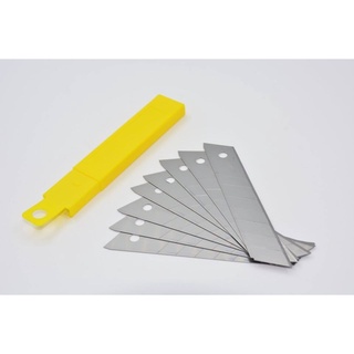 Lưỡi dao rọc giấy SunWood, cỡ lớn, loại 8 lưỡi Bạc - hộp 10 chiếc lưỡi/hộp - E91053 - HOKAMI STORE