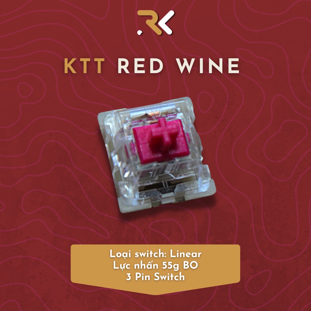 Switch KTT Redwine Batch 2022 mới nhất | Công tắc phím cơ custom | Rekeyboard