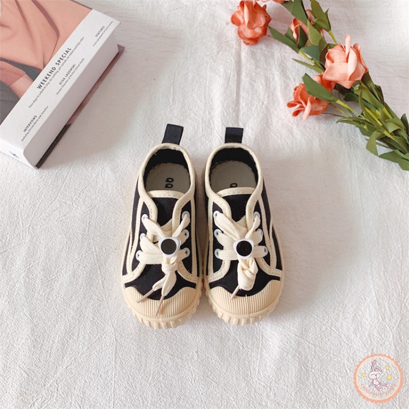 Giày Canvas Đế Mềm Thoáng Khí Phong Cách Hàn Quốc Cho Bé