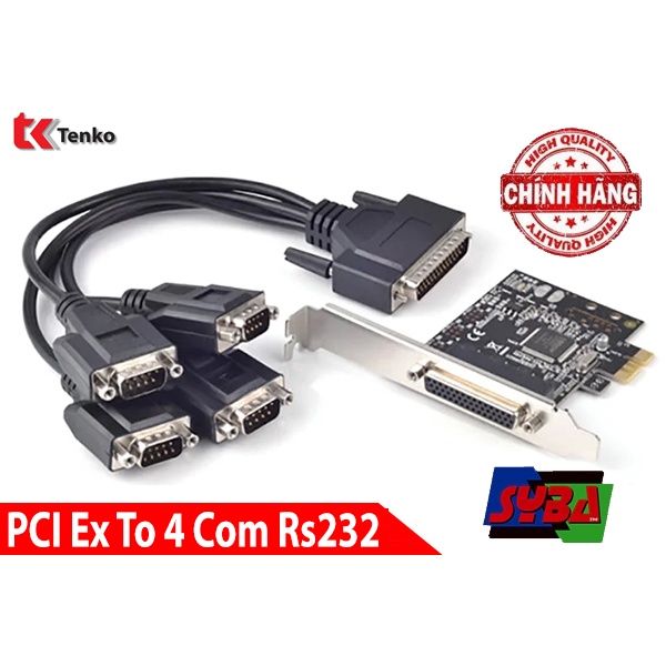 Card mở rộng PCI-E ra 4 cổng COM Rs232 SYBA