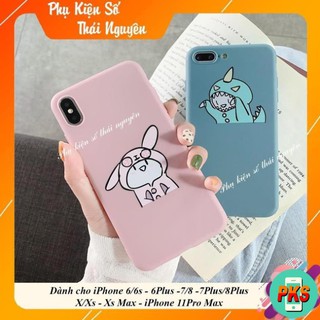 ỐP LƯNG HÌNH THỜI TRANG KHỦNG LONG NHÍ - THỎ HỒNG TPU CHẤT DÀY ĐẸP - ỐP IPHONE DẺO