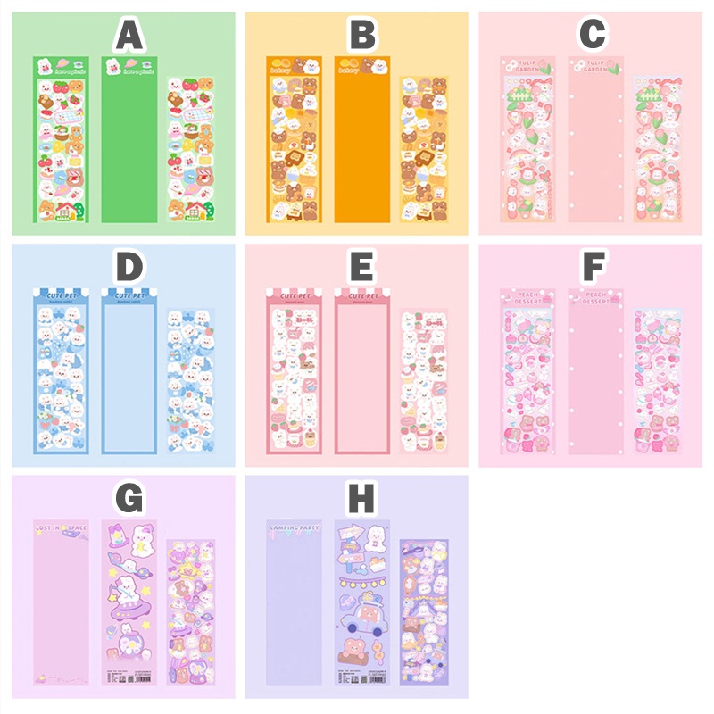 Flowertree 1 Miếng Dán Hình Thỏ Gấu Trang Trí Sổ Lưu Niệm