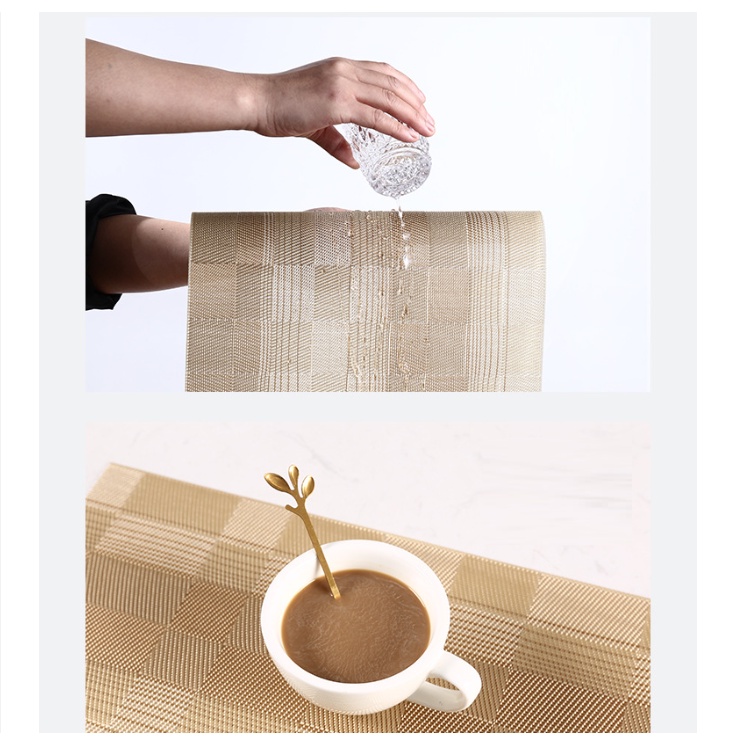 【Mới 2022】Tấm lót bàn ăn, miếng lót cách nhiệt họa tiết đơn giản sang trọng, chống thấm nước dễ vệ sinh