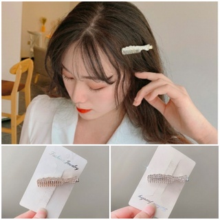 Kẹp tóc kim loại hình chiếc lược đính đá lấp lánh tian