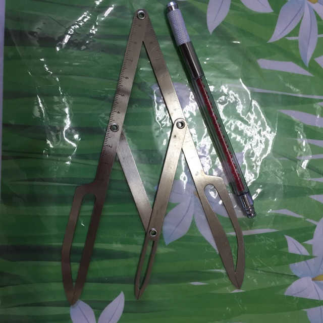 Thước đo tỉ lệ vàng +cán khắc
