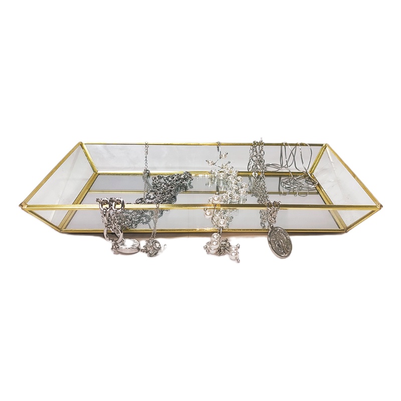 Flgo Khay Thủy Tinh Hình Chữ Nhật Đựng Đồ Trang Sức Cho Phòng Tắm