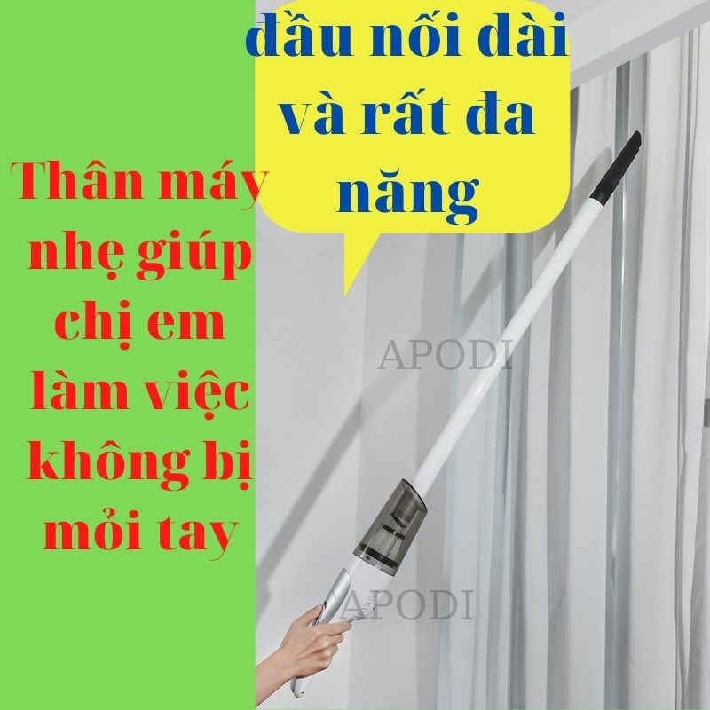 Máy hút bụi không dây cầm tay mini hút giường đệm nệm sofa ô tô xe hơi lực hút mạnh đa năng gia đình pin sạc