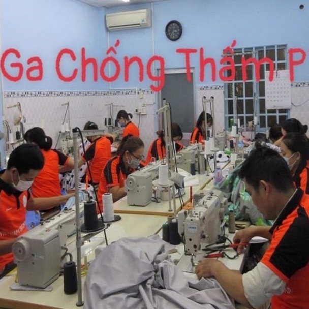 Ga chống thấm 100% cotton cao cấp cho bé, drap chống thấm chính hãng PT, bé tè lau là sạch (mẫu hoa trà sữa)