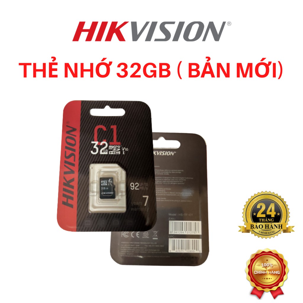[ SẢN PHẨM BÁN CHẠY] THẺ NHỚ HIKVISION 32GB