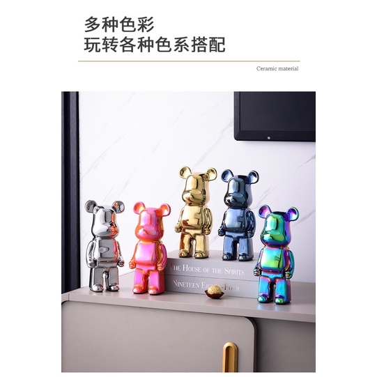 TƯỢNG GẤU BearBrick GẤU BẠO LỰC TRANG TRÍ TỦ CAO 22cm