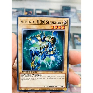 Thẻ Bài YugiOh! Mã SGX1-ENA04 - Elemental HERO Sparkman - Common - 1st Edition