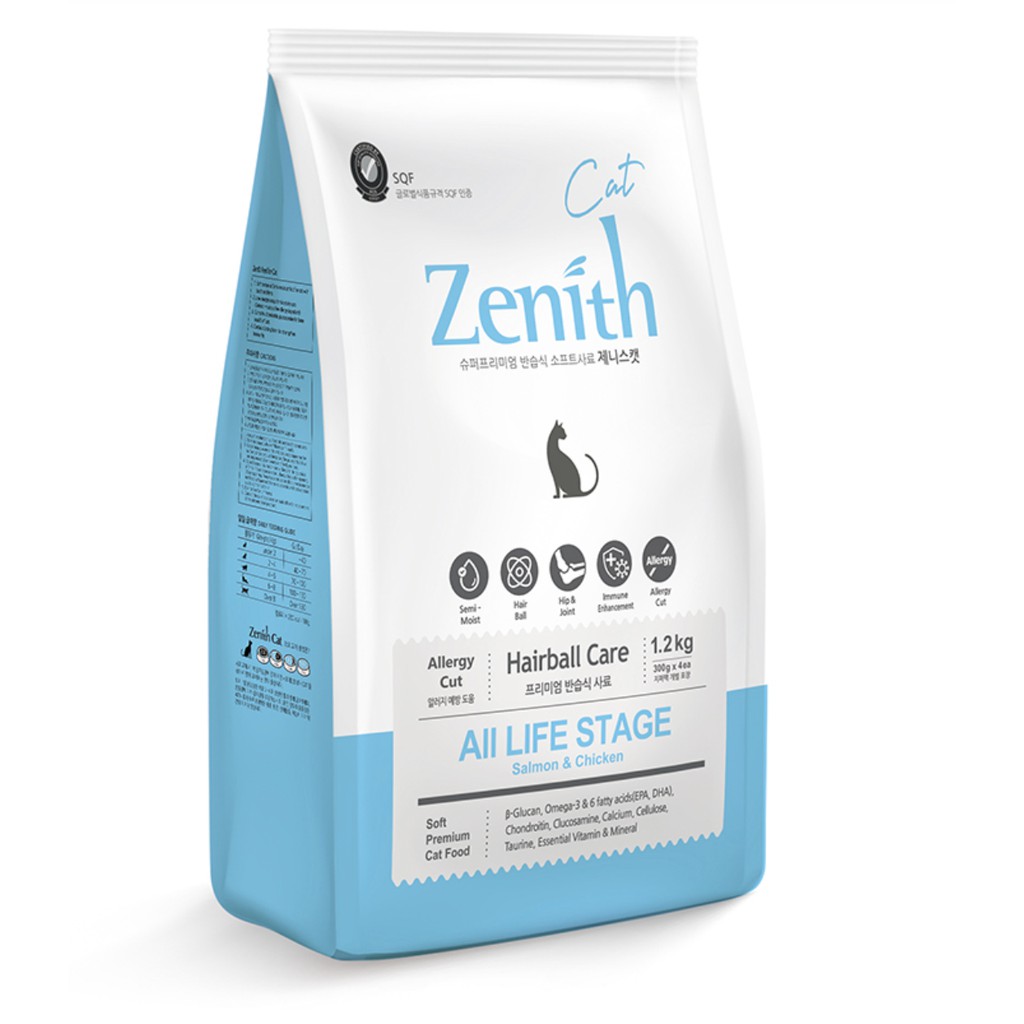 Hạt mềm cho mèo tiêu búi lông Zenith Hairball 300g, thức ăn ẩm cho mèo lớn nhỏ con Con Mèo Xiêm