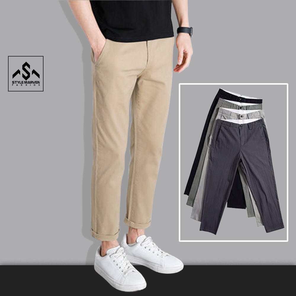 Quần tây âu Chinos nam STYLE MARVEN kiểu dáng Hàn Quốc thanh lịch dễ phối đồ - QUAN SM066C3