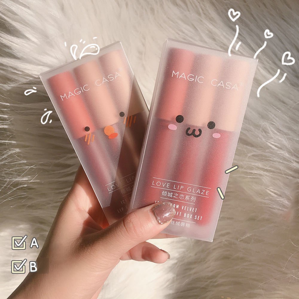 Set 3 son kem lì Magic Casa fluffy lip glaze velvet g20shop